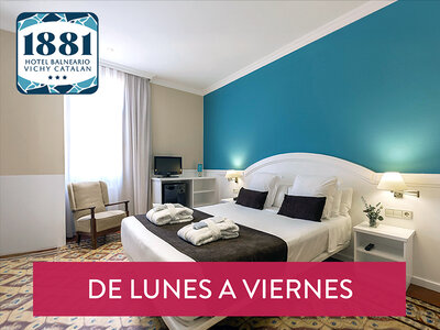 Caja regalo Un respiro entre semana: 2 noches con desayuno y cena en 1881 Hotel Balneario Vichy Catalan 3*