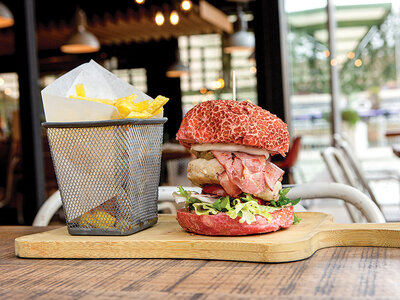Caja 1 menú de hamburguesa para 2: puro placer en cada bocado