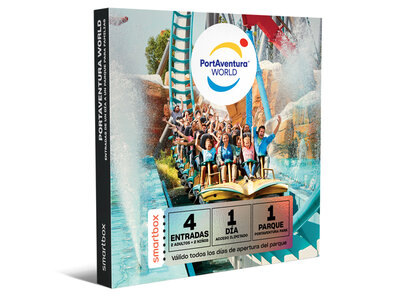 Caja regalo 1 entrada de 1 día a PortAventura Park para 2 adultos y 2 niños