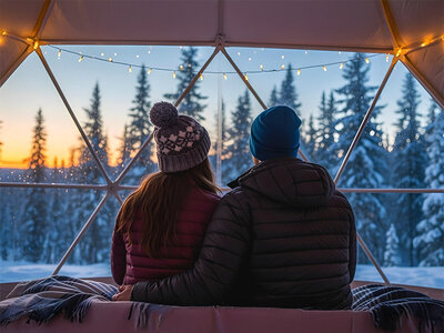 Cadeaubon Uniek kerstcadeau: 1 nacht in een boomhut, bubbel of kasteel
