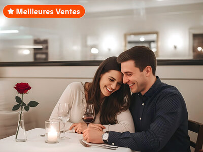 Coffret cadeau Saint-Valentin en amoureux : dîner romantique en France