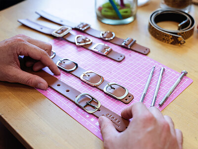 Coffret Atelier de maroquinerie : création d'une ceinture en cuir pour 1 personne