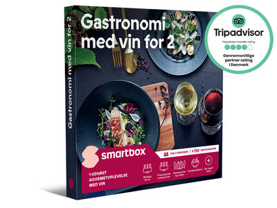 Gaveæske Gastronomi med vin for 2