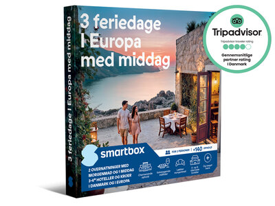 Gaveæske 3 feriedage I Europa med middag