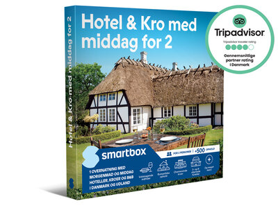 Gaveæske Hotel & Kro med middag for 2