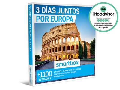 Caja regalo 3 días juntos por Europa