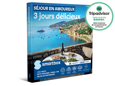Coffret cadeau Séjour en amoureux 3 jours délicieux
