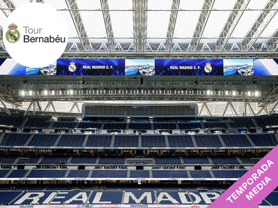 Caja regalo ¡Pasión madridista!: 2 entradas de adulto para el tour oficial del Bernabéu, museo y vista panorámica en temporada media