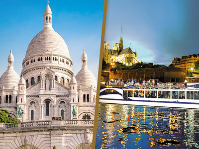 Caja regalo Paris je t'aime: 2 noches, crucero nocturno y cena en el río Sena para 2 personas