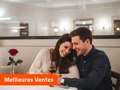 Coffret cadeau Saint-Valentin en amoureux : dîner romantique en France