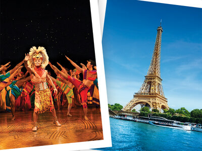 Cadeaubon Verblijf in Parijs met tickets voor de musical The Lion King in Théâtre Mogador