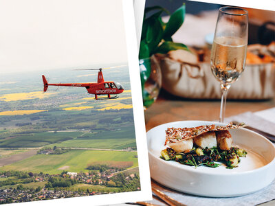 Gaveæske Romantisk helikoptertur og middag for 2