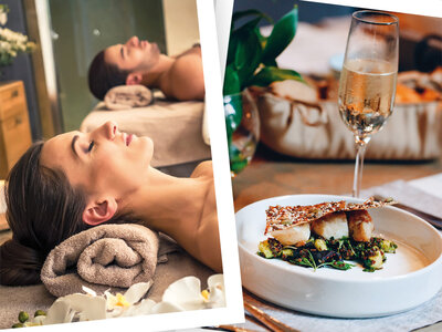 Gaveæske Romantisk wellness og middag for 2