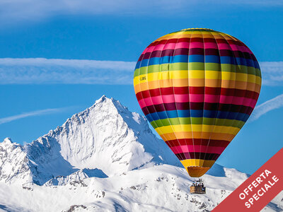 Cofanetto regalo 1 volo di gruppo in mongolfiera sulle Alpi della Valle d'Aosta per due