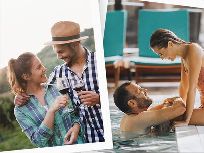 Caja regalo Un San Valentín perfecto para dos: spa o masaje y visita a viñedo con cata