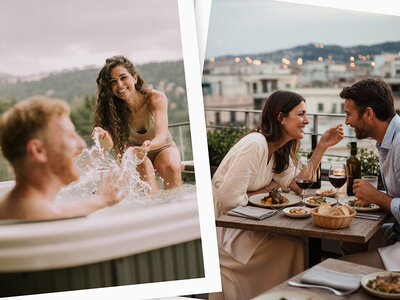 Caja regalo Un San Valentín perfecto para dos: menú en Barcelona y spa o tratamiento relax en toda Catalunya