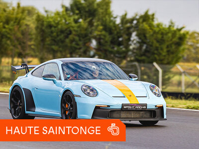 Coffret cadeau Stage de pilotage multivolant : 2 tours en Porsche Cayenne et 3 tours en Porsche 992 GT3 sur le circuit de de Haute Saintonge