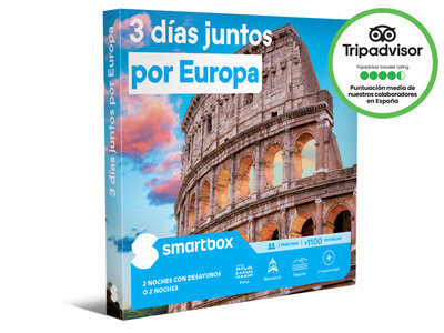 Caja regalo 3 días juntos por Europa