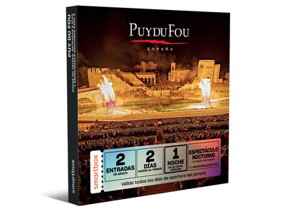 Caja regalo Puy du Fou: noche en Toledo, entradas 2 días y espectáculo nocturno para 2