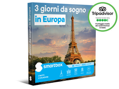Cofanetto regalo 3 giorni da sogno in Europa