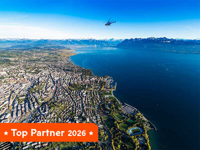 Geschenkbox 20-minütiger Panoramaflug im Hubschrauber für 2 Personen ab Lausanne