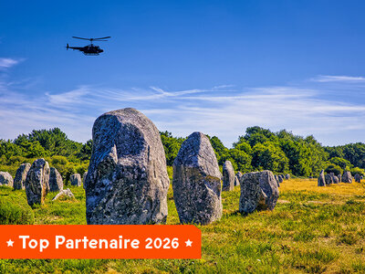 Coffret cadeau Vol en hélicoptère de 30 min pour 2 personnes au-dessus du golfe du Morbihan