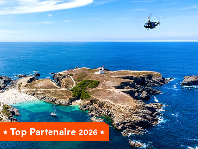 Coffret cadeau Vol en hélicoptère de 50 min au-dessus du golfe du Morbihan