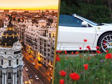 1 noche en Madrid para 2 personas y conducción de 14 km en Ferrari para 1 persona