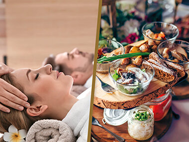 Entspannen und geniessen in der Schweiz: 1 Wellness-Moment und 1 Gourmet-Pause für 2
