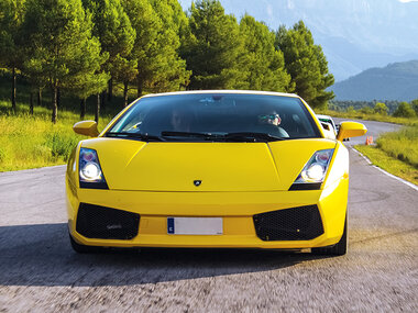 Conducción en carretera de Ferrari F430 F1 y Lamborghini Gallardo