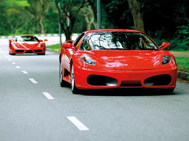 Conducción Ferrari F430 F1 y Lamborghini Gallardo en carretera