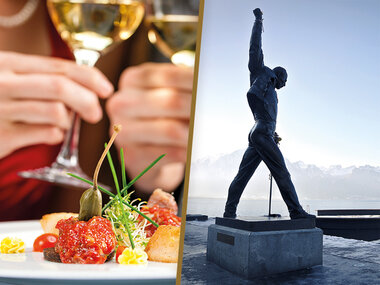 Entre musique et gourmandise en Suisse : visite sur les traces de Freddie Mercury et souper romantique pour 2