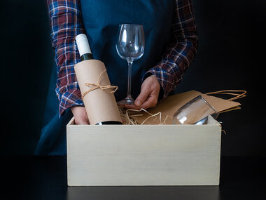 Selezione Spumante metodo classico italiano con flûte da degustazione a domicilio