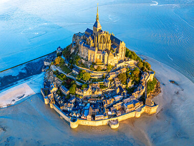 Baptême de l'air d’1h15 en Shark UL du Havre jusqu'au Mont-Saint-Michel