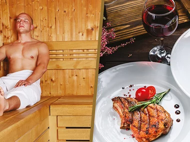 Relajación y sabor: spa, masaje y cena con vino para 2 personas