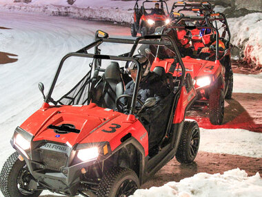 Guida di buggy su ghiaccio sul circuito del Trofeo Andros all'Alpe d'Huez