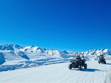 Session de pilotage de buggy sur glace à l'Alpe d'Huez