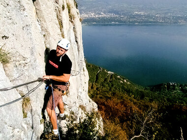 3h de parcours sur la via ferrata avec photos face au lac du Bourget