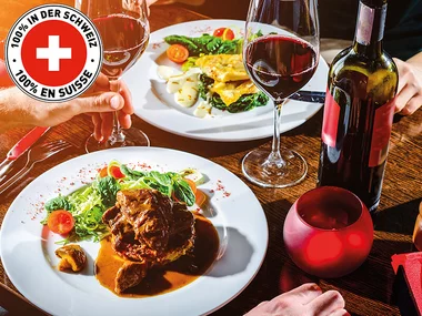 In die Schweiz mit Genuss: 1 Gourmet-Dinner für zwei Feinschmecker