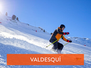 Skicenter Valdesquí: clase privada de esquí de 3h y alquiler de material para 2 personas