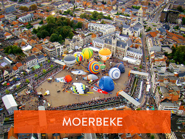 Ballonvaart over Moerbeke met champagne voor 1 persoon