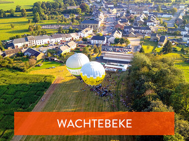 Zweven boven Wachtebeke in een heteluchtballon voor 2