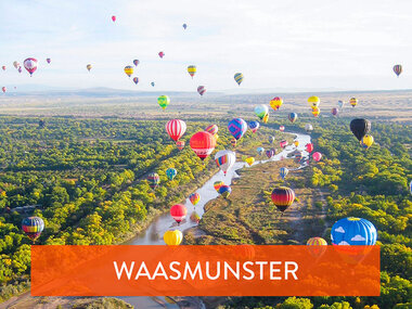 Zweven boven Waasmunster in een heteluchtballon voor 2