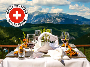 Esclusiva pausa di gusto: 1 notte con cena in hotel 4* in Svizzera