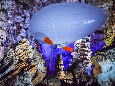 Vol en aéroplume de 20 min avec 1 accompagnant au sol dans une grotte près d'Alès