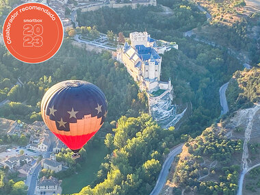 1 paseo en globo por Segovia con brindis y menú típico