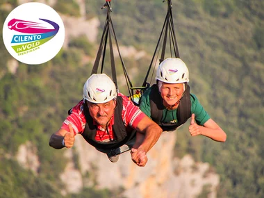 Il Cilento dall’alto con 1 volo in Zipline con istruttore