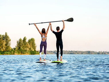 2h30 de stand up paddle à 2 sur la Riviera de Montreux en Suisse