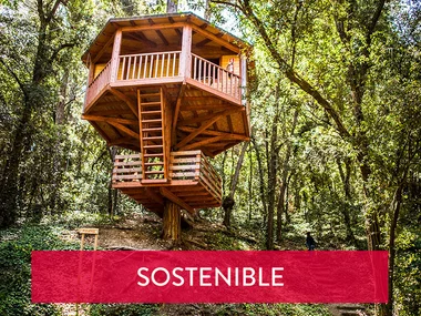 Cabanes Dosrius: 1 noche en una cabaña en un árbol con desayuno y cena