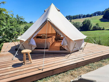 2 dagen kamperen in een ingerichte tent nabij Luik